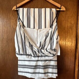 Lush Black and White Striped Set